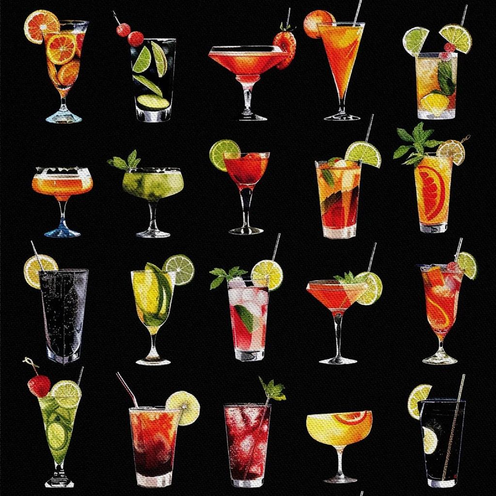 OUTDOOR DEKOSTOFFE OXFORD - Motiv Cocktail | DX8762