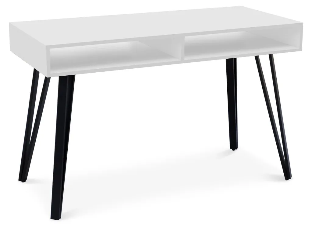 Bureau Riviera Blanc Mat Menzzo - Table de Travail Moderne et Design