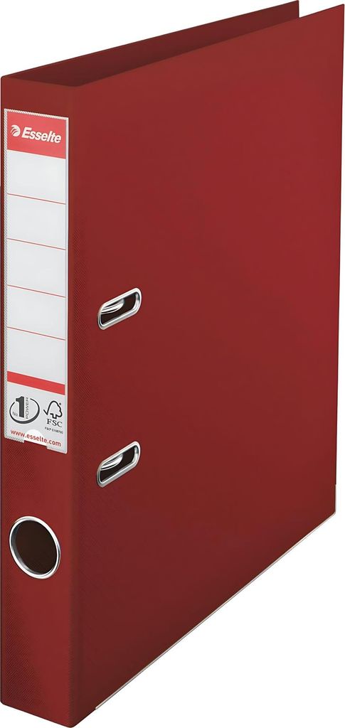 ESSELTE Ordner A4 5cm bordeaux Ordner PlastikHebelmechnik Schlitzen