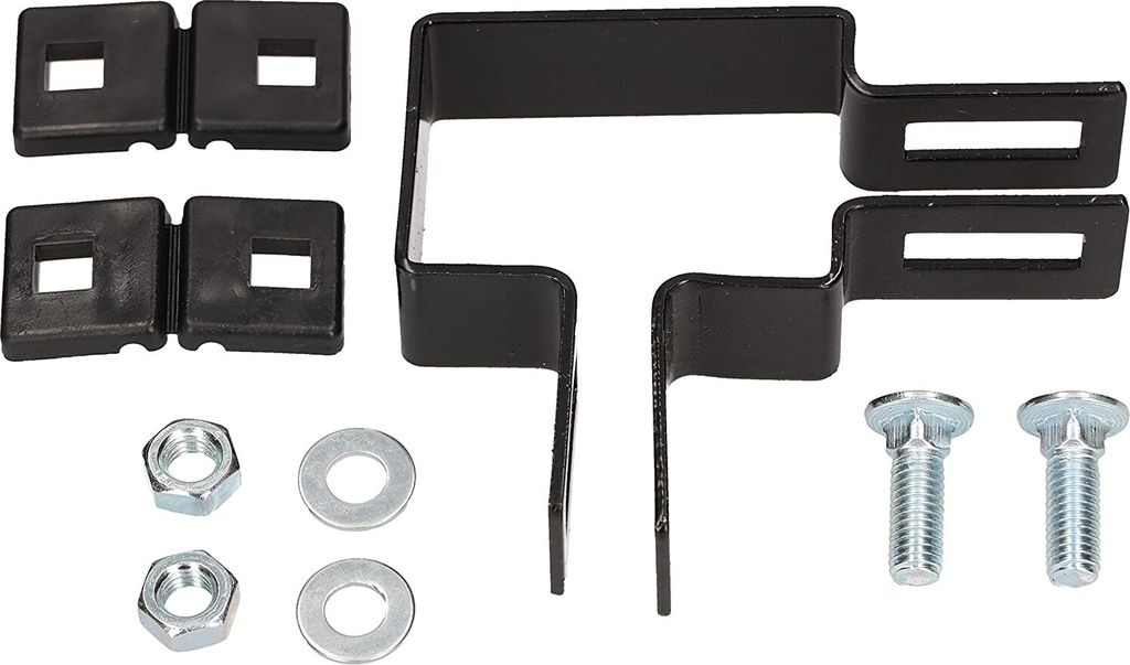 KOTARBAU Eckschelle rechteckig 60x40mm Zaunschelle für Zaunpfosten Schwarz Befestigung von Gitterstabmatten