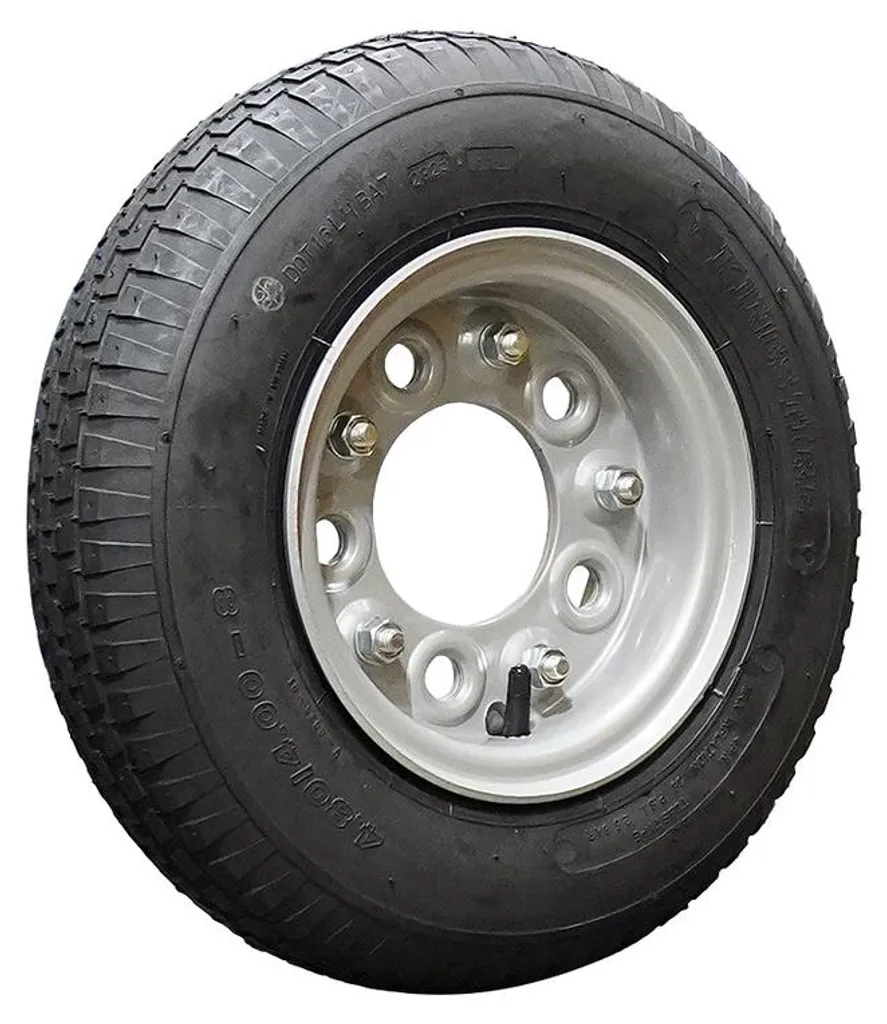 Roue complète pneu 3.00 D-8 et jante 4,80/4,00-8 pouces Kings Tire ET0