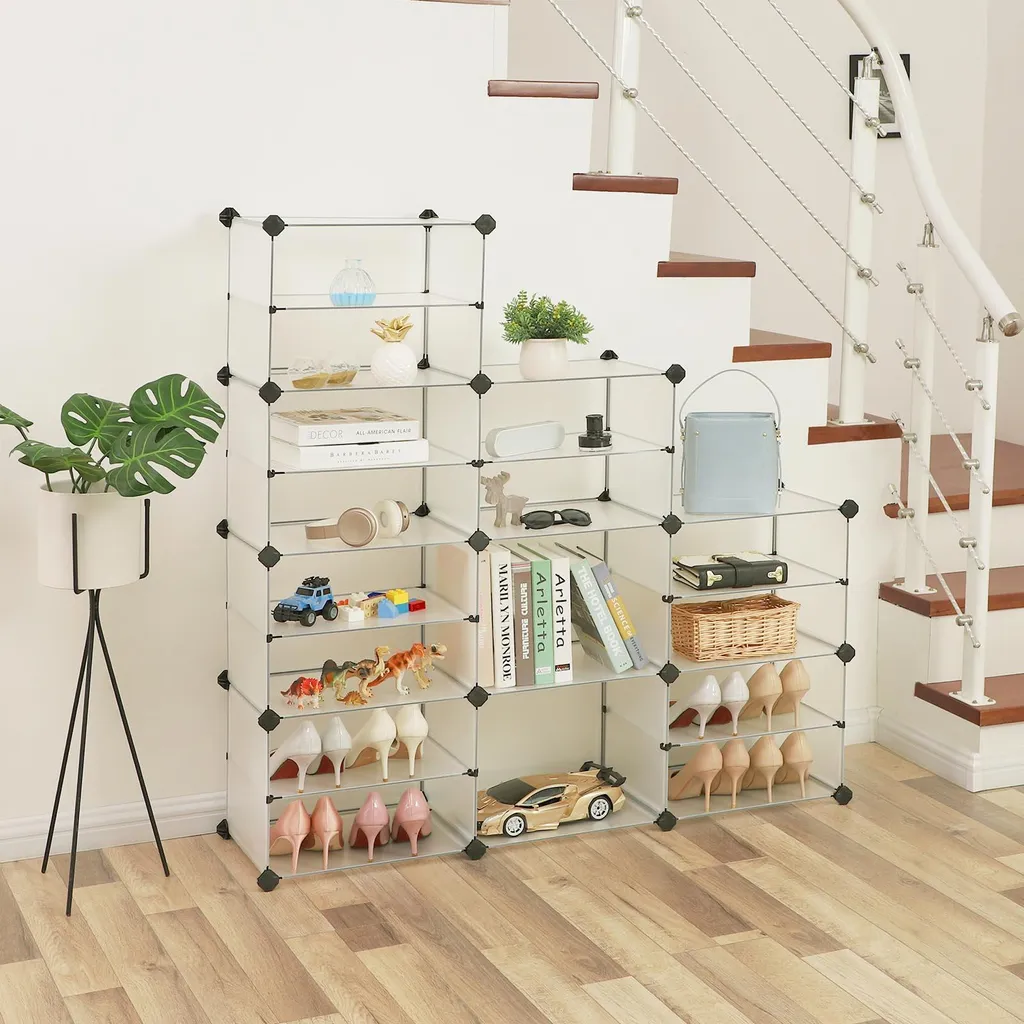 Meuble de rangement 18 cubes blanc modulable - Bibliothèque DIY moderne - 3
