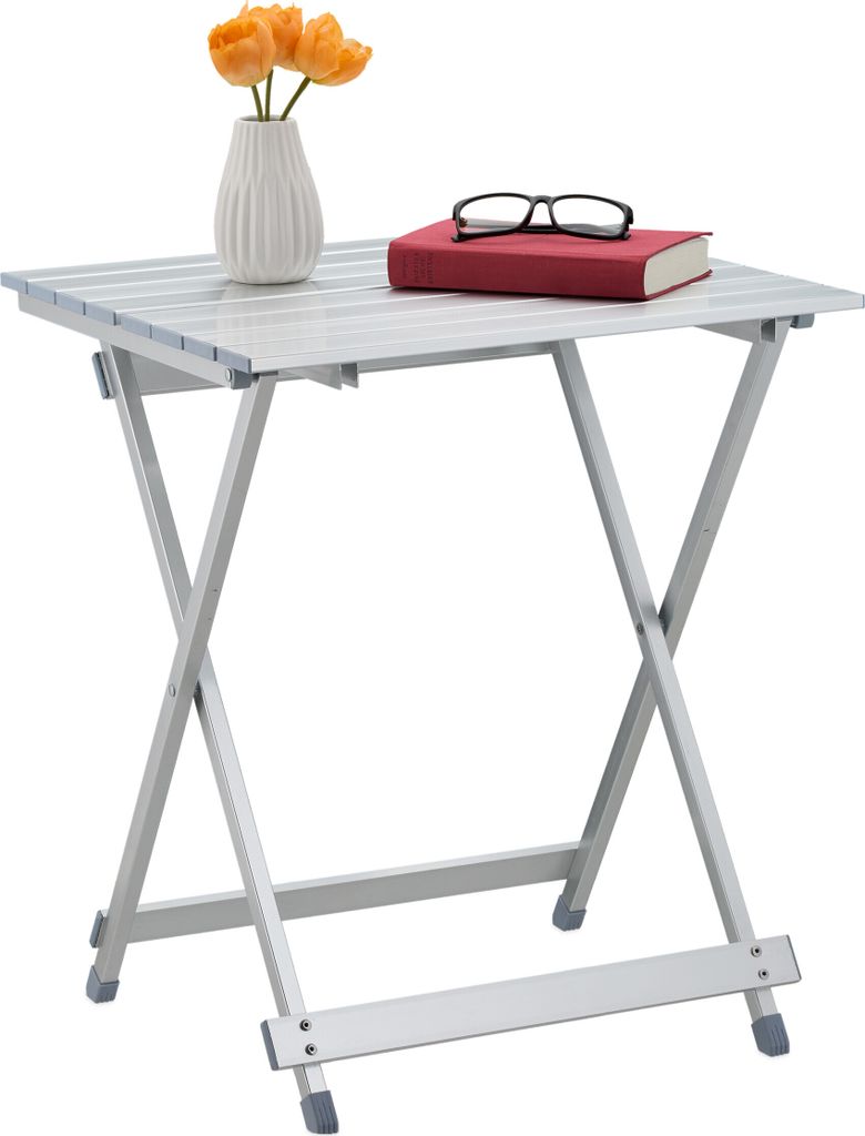 Relaxdays Klapptisch, wetterfest, HBT: 59,5 x 50 x 47,5 cm, Produktbild 