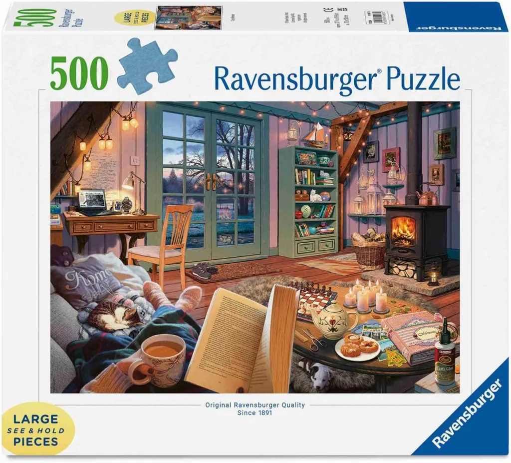 Puzzle 500 pièces détente et évasion Cozy Retreat Ravensburger 12+