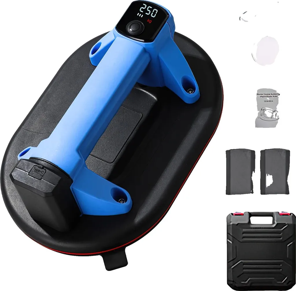 Vérin à vide ergonomique 300KG bleu double batterie longue autonomie