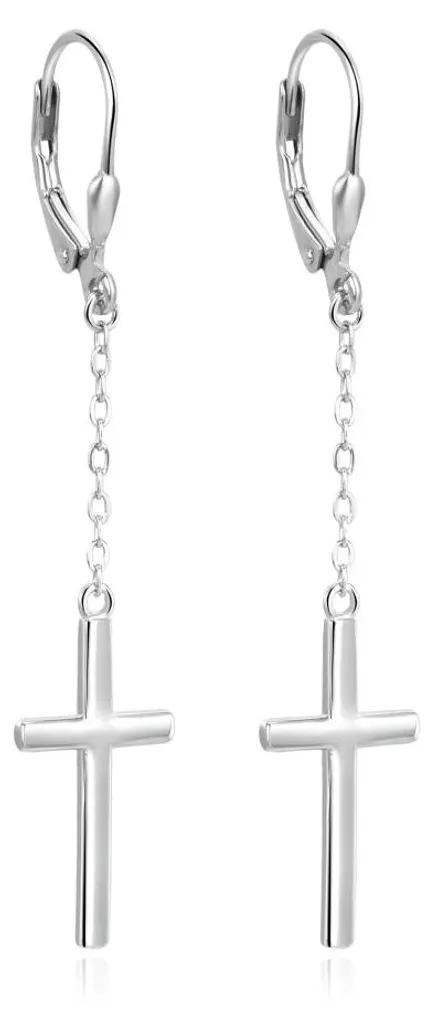 Boucles d'oreilles discrètes argentées AGUC3351 pour look de bureau