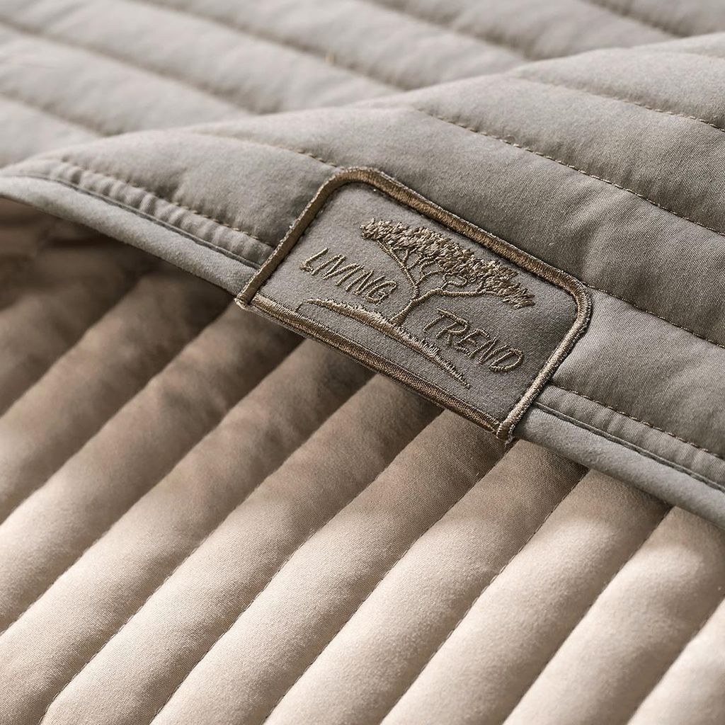 Wende-Tagesdecke Living Trend 240x220 Taupe von Sei Design Produktbild 4