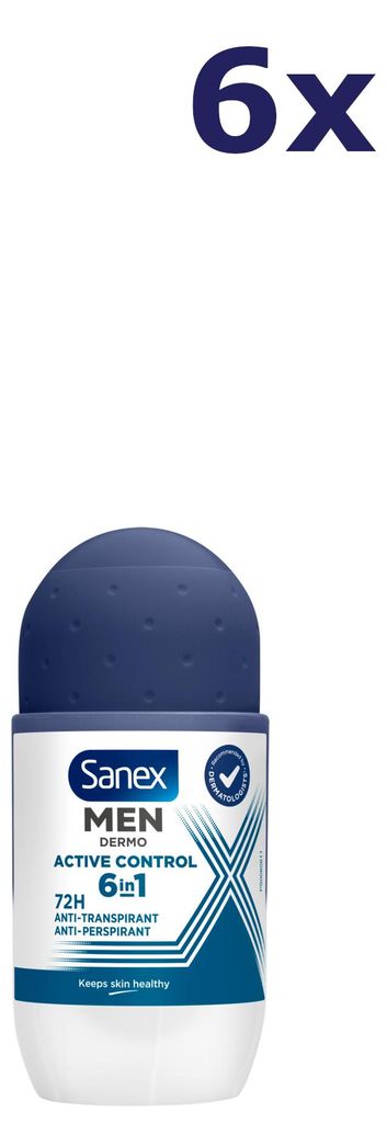 6x Sanex Deo roll-on - 50ml - men - dermo active control Produktbild 