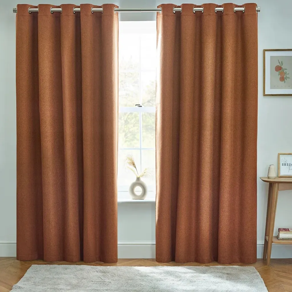 Rideaux de salon brique Dawn Furn - Habillage fenêtre 167x183 cm
