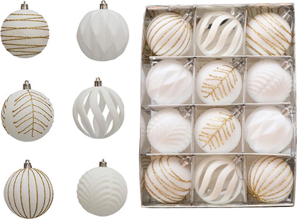 12 Stück Weihnachtskugeln aus Samt, 6 cm, beflockte Kugeln, Weihnachtsbaumschmuck, Kunststoffkugeln, Weihnachtsdekoration zum Aufhängen für die ...