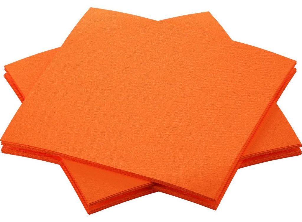 16x -Dunisoft-Servietten 20 x 20 cm Sun Orange | Packung (180 Stück)