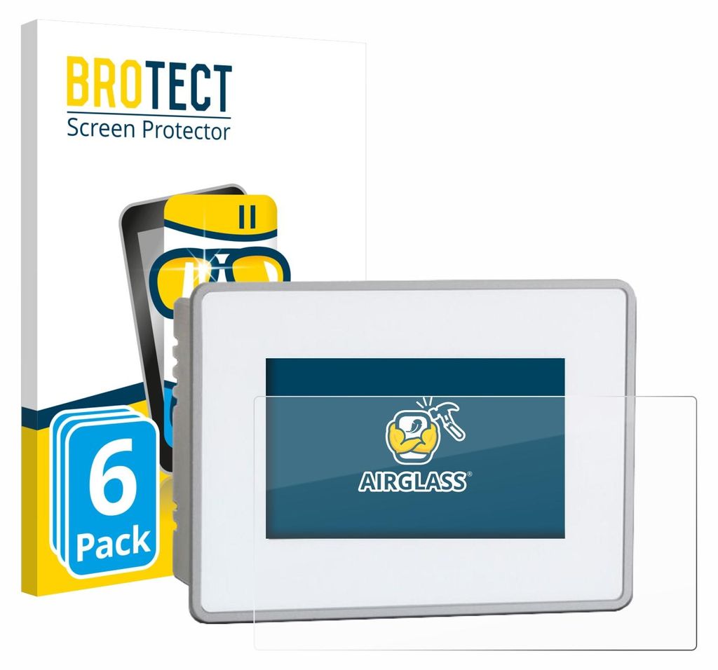 6x BROTECT Schutzglas für BUCHER automation JetView 1004 Schutzfolie Panzer Folie Glas Display Schutz klar