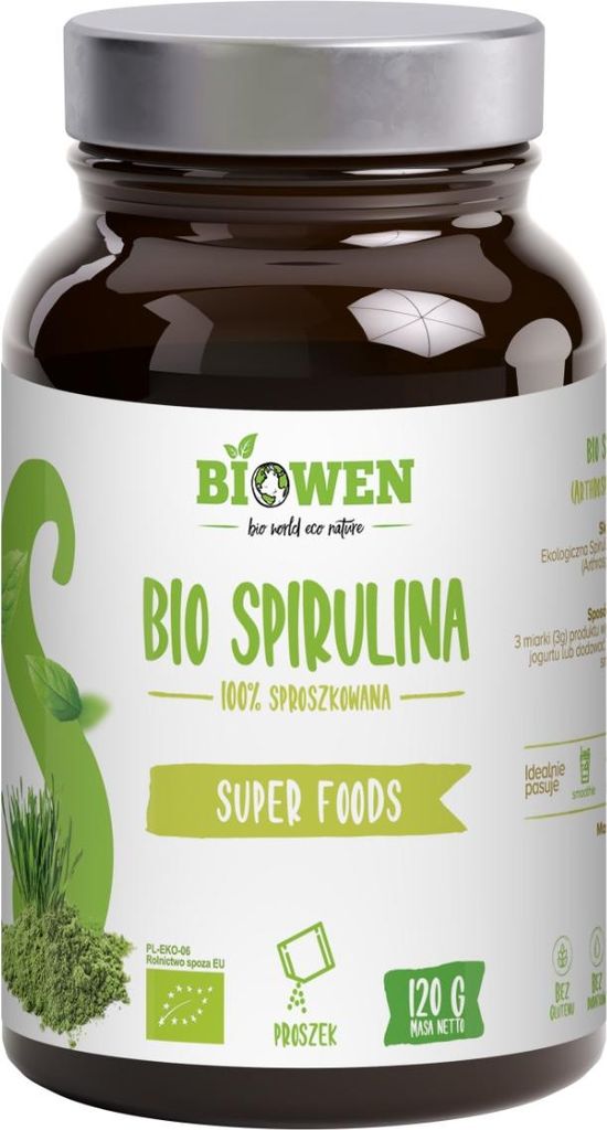 BIOWEN Spirulina Pulver Stoffwechsel Protein Algen 120 g