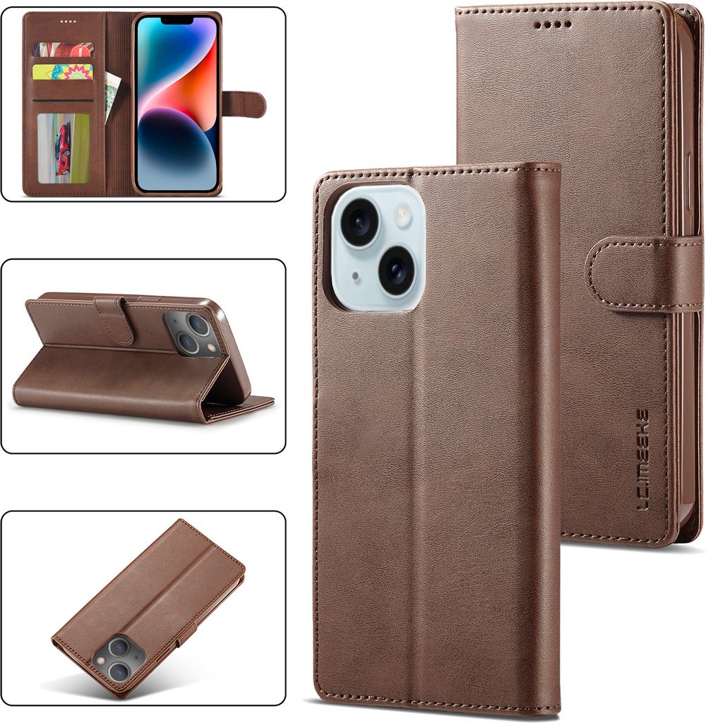 iPhone 14 Plus Hülle, Klapphüllen Brieftasche Leder Produktbild 