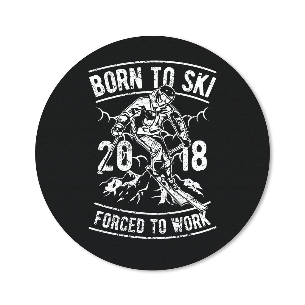 MuchoWow Mauspad Mousepad Ski - Berg - Jahrgang 50x50 cm - Mousepads - Maus Mat - Pad - Mausunterlage - Vinyl