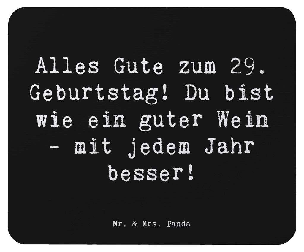 Mr. & Mrs. Panda Mousepad Spruch 29. Geburtstag Produktbild 