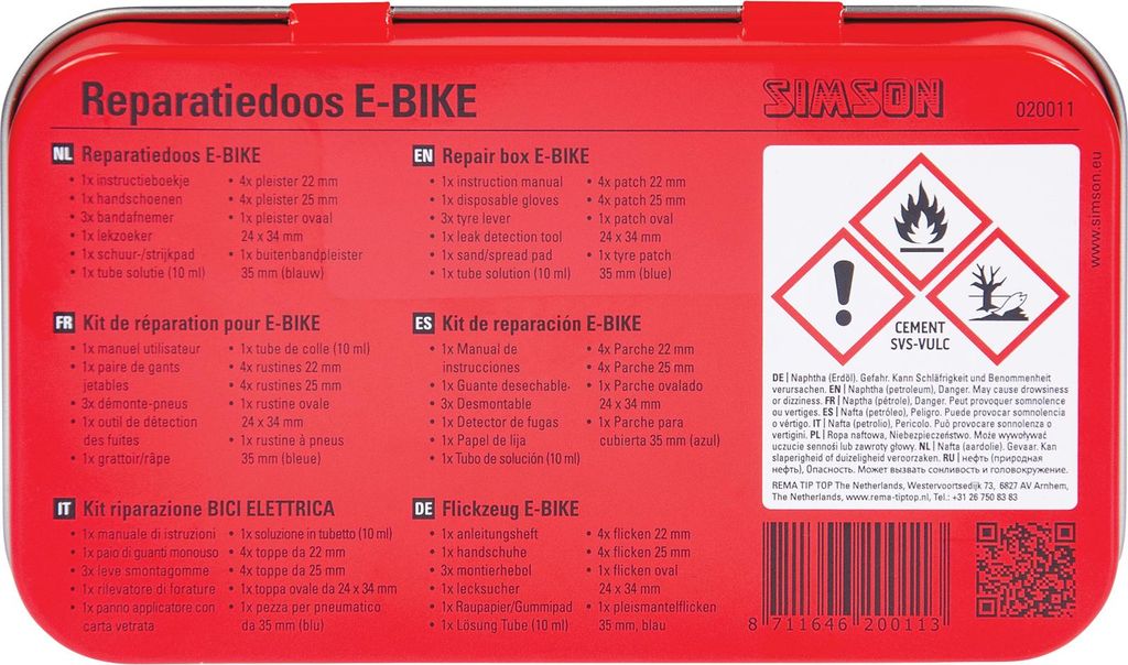 Kit di riparazione pneumatici Simson per e-bike Immagine del prodotto 