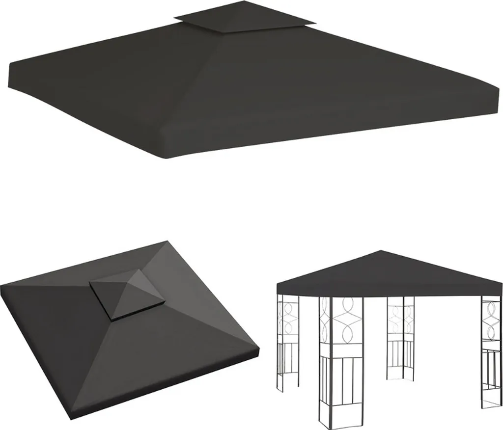 Telone Gazebo 3x3m Jiubiaz con Canna Fumaria - Ricambio Premium PA