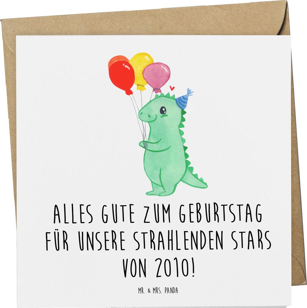 Mr. & Mrs. Panda Glückwunschkarte 2010 Geburtstag Stars - Weiß - Geschenk, Happy Birthday, Geburtstagsfeier, Erinnerungen, Jahrgang, Grußkarte, ...