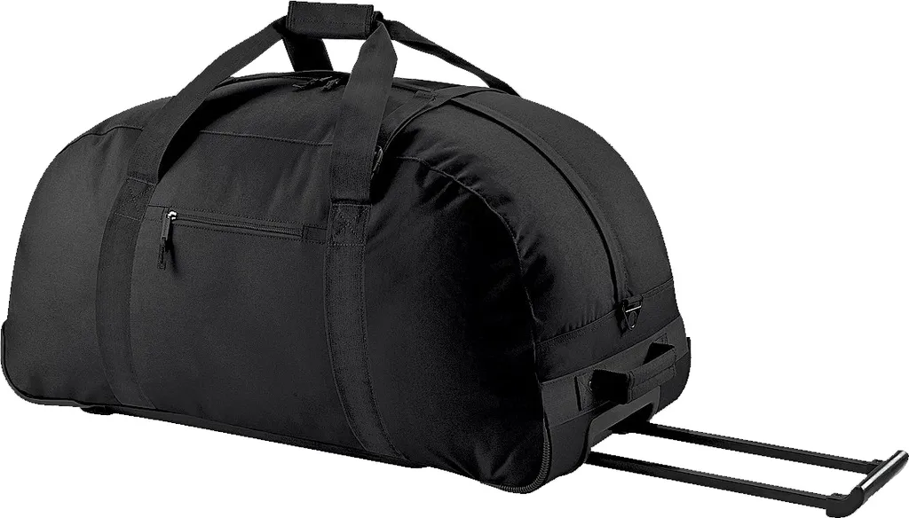Grand sac de voyage à roulettes BagBase 105L Noir pour sport et loisirs