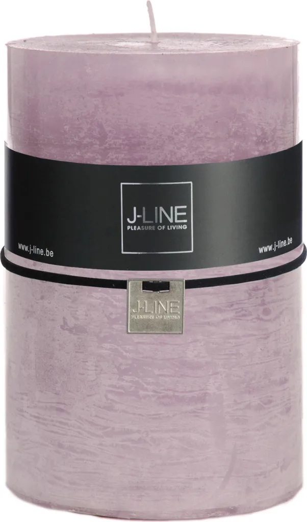 Bougie Pilier Lavande XL Longue Durée 120H J-Line - Set de 6 Pièces