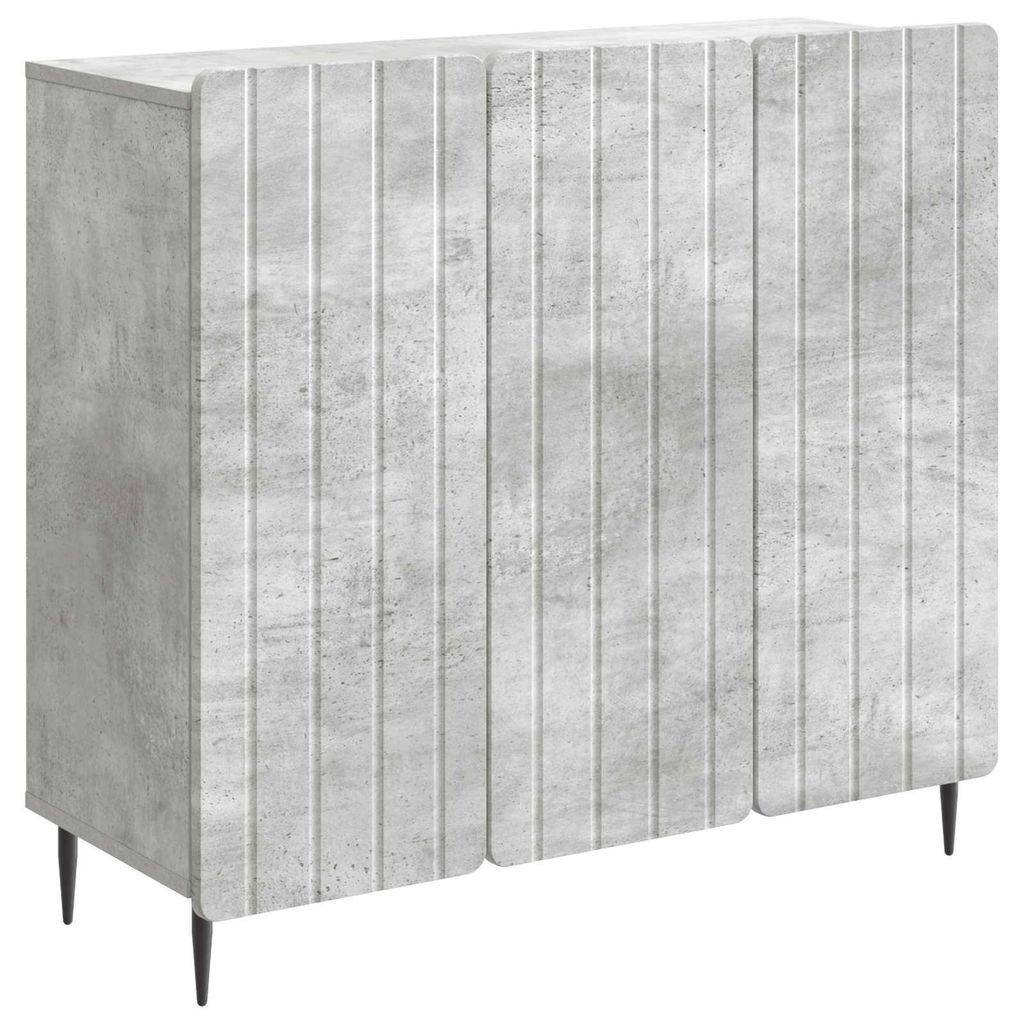 vidaXL Sideboard Betongrau 89 x 34,5 x 82 cm Holzwerkstoff