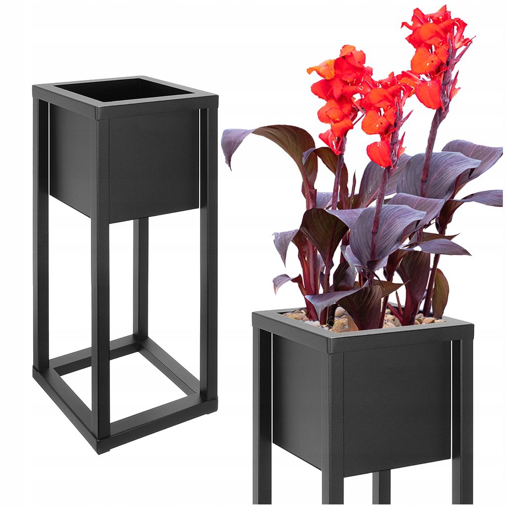 Kwietnik Stojak Kwiaty Loft Stojący Metalowy 50 Cm Nowość Zdjęcie produktu 