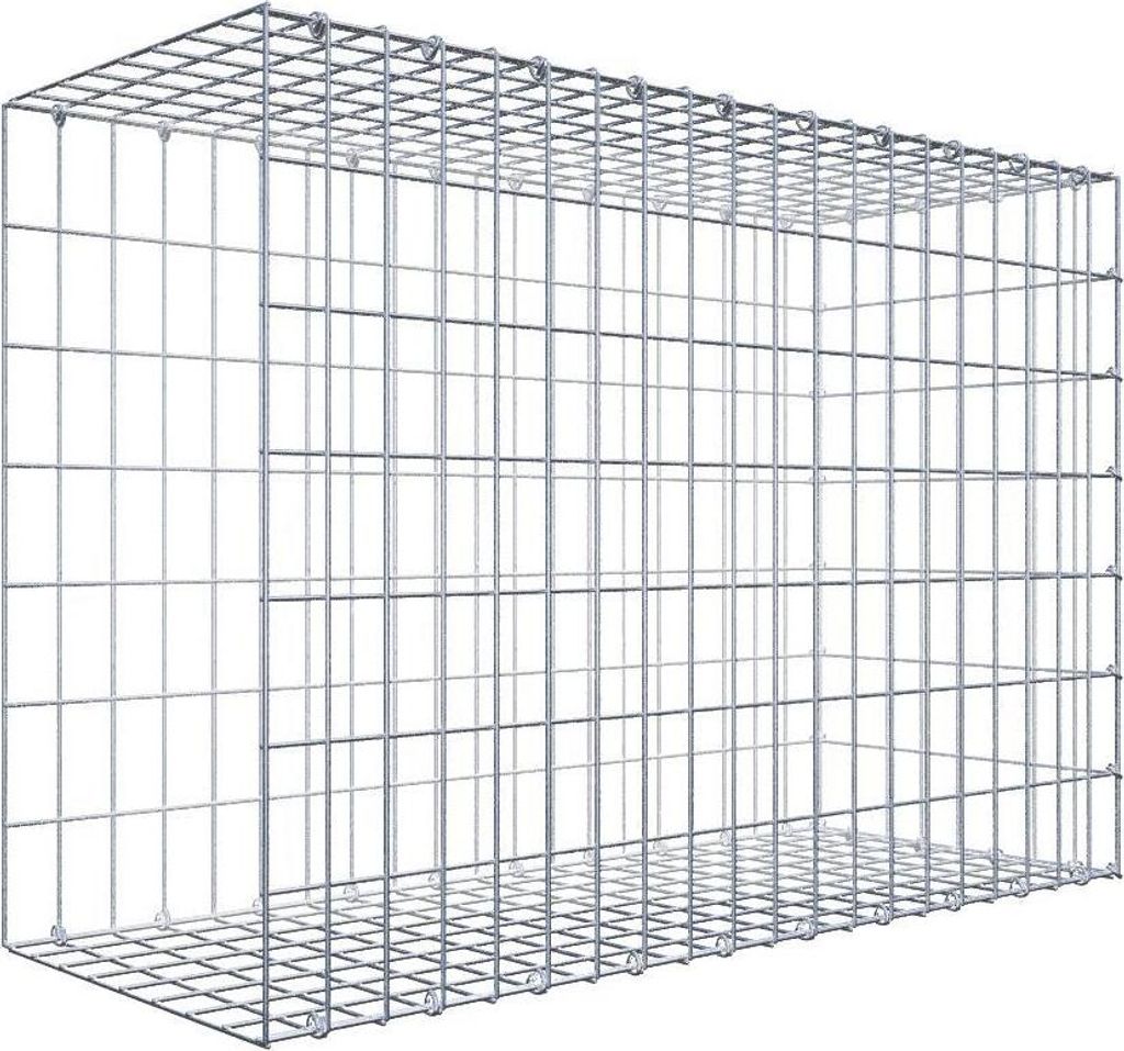 Anbaugabione Typ 2 100 cm x 70 cm x 40 cm, Maschenweite 5 cm x 10 cm, C-Ring