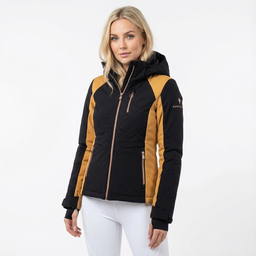 Skijacke SUN VALLEY Korp W Schwarz/Camel Schwarz M