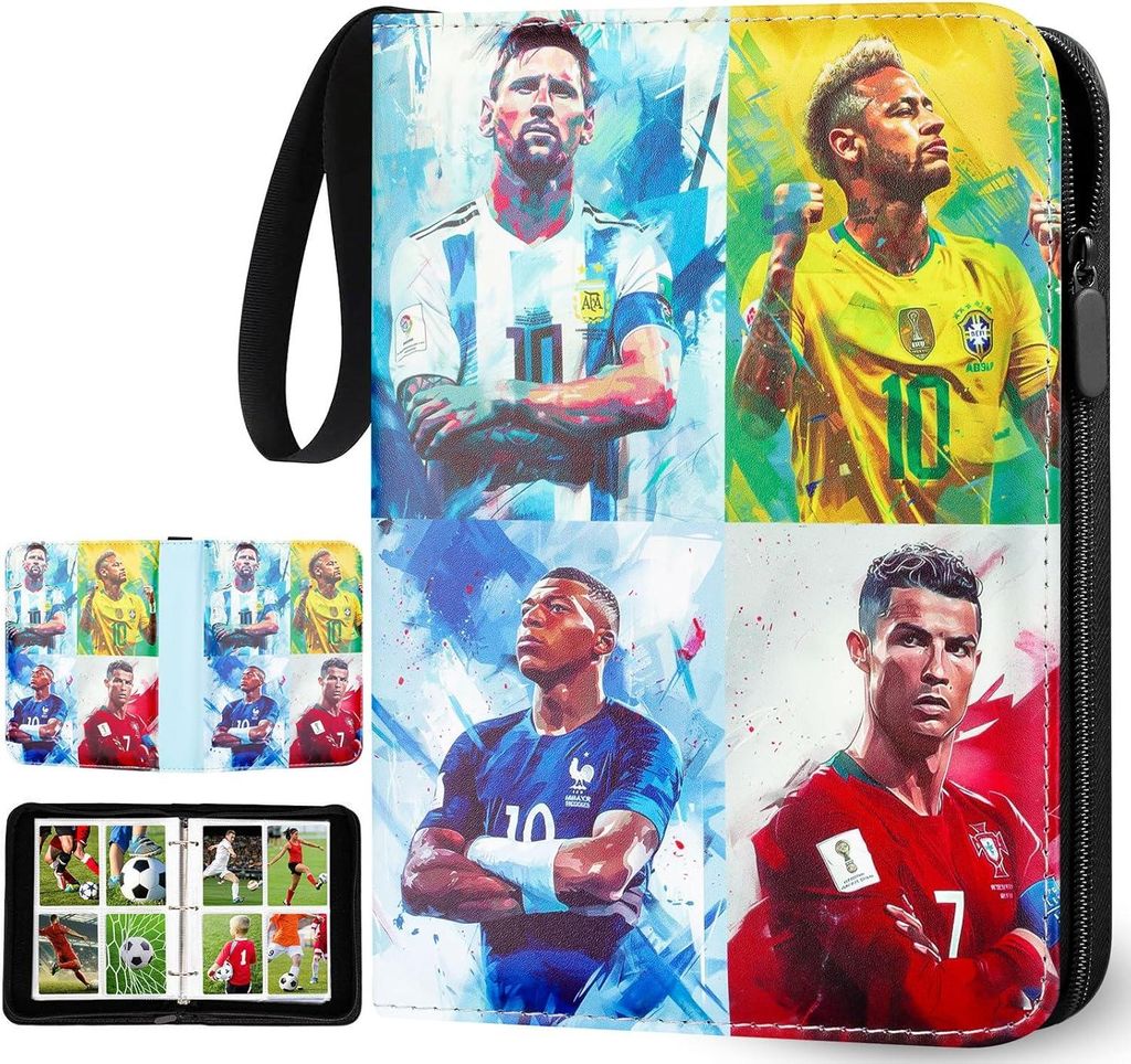 Fußball Sammelkarten Album 4 Fächer, Fussball Karten Produktbild 