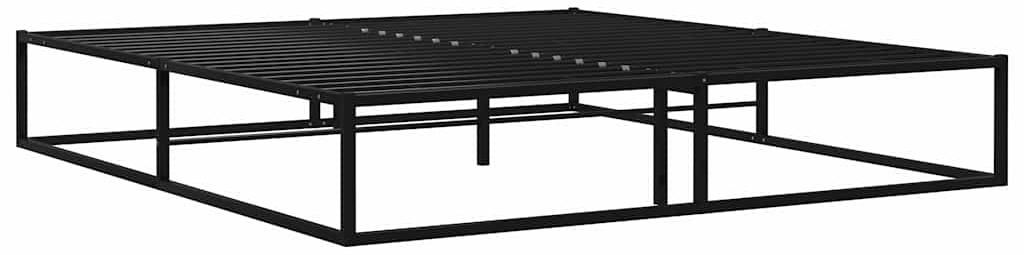 vidaXL Bettgestell Schwarz Metall 200x200 cm