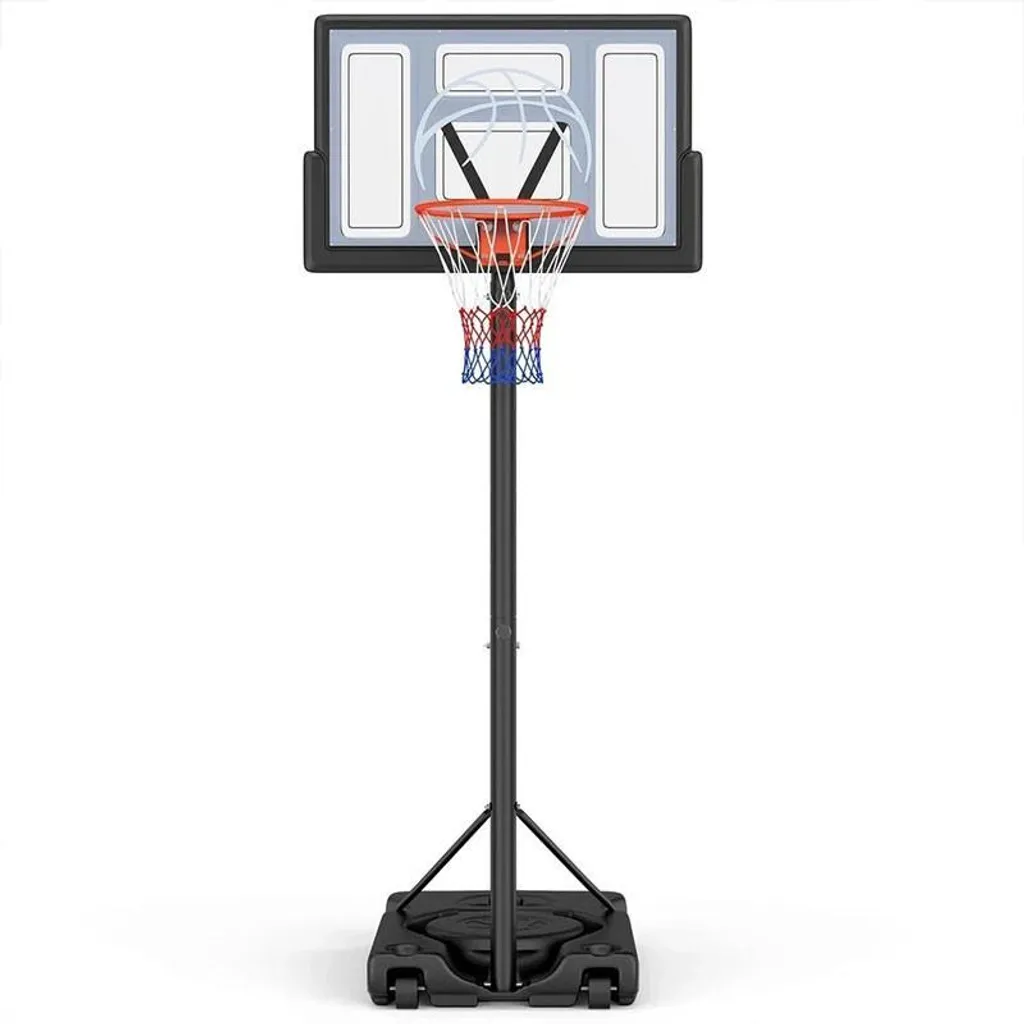 Panier de basket portable M021A-2 noir avec hauteur ajustable facile