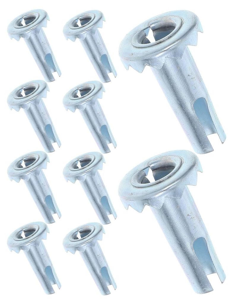Set mit 10 Metalleinsätzen für Bürostuhlrollen, stabile Befestigung, Geräuschreduzierung