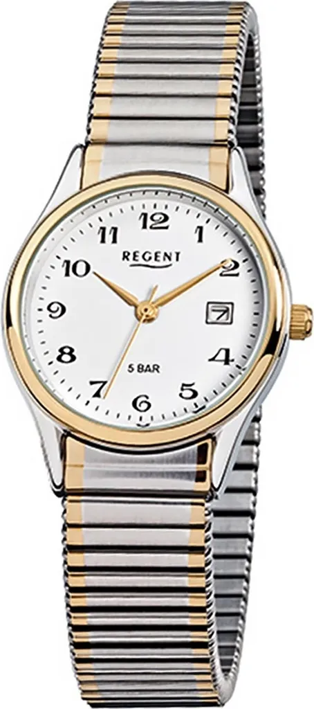 Montre Regent F-461 bracelet acier bicolore argenté et doré pour adulte