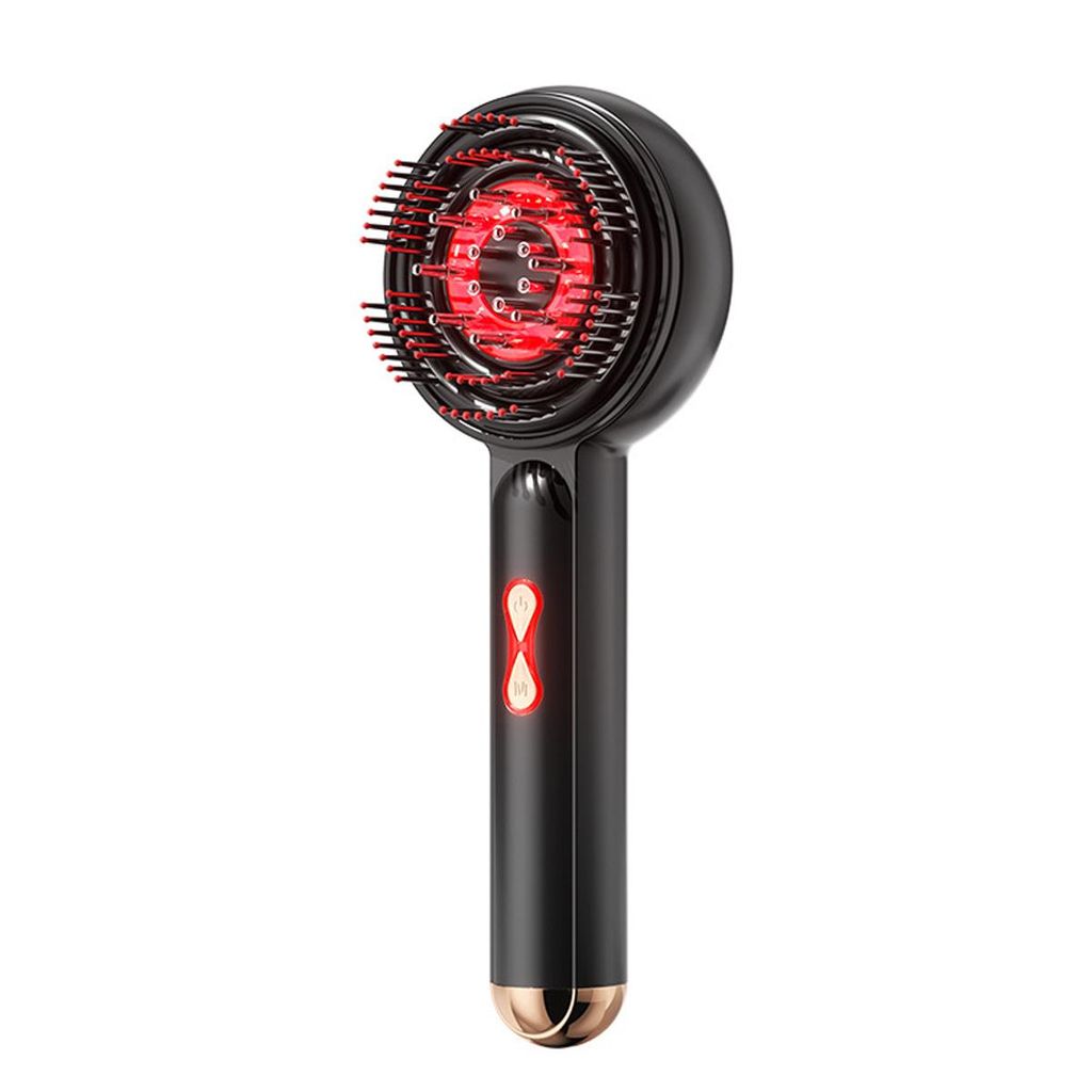 Elektrische Kopfhaut-Massagebürste,Multifunktionaler Haarkamm, Elektrisches 3-in-1 Kopfmassagegerät,mit Rotlicht 660nm & EMS, 1500mAh Akku, USB-C...