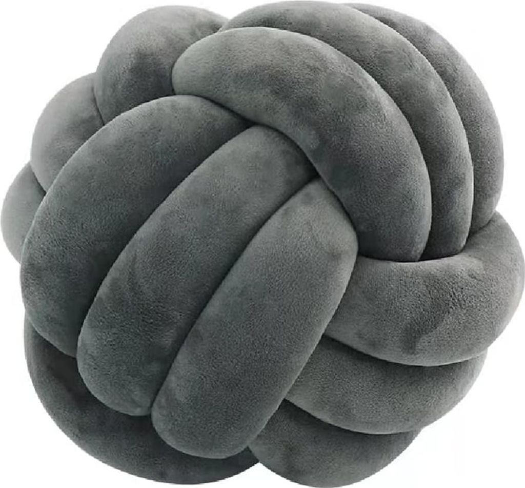 Knotenkissen-Ball, rundes Kissen, Dekoration, geknotetes Wurfkissen, Bodenkissen für Zuhause, gefülltes Plüsch-KnotenBalancekissen, Auto-Sofa-Le...
