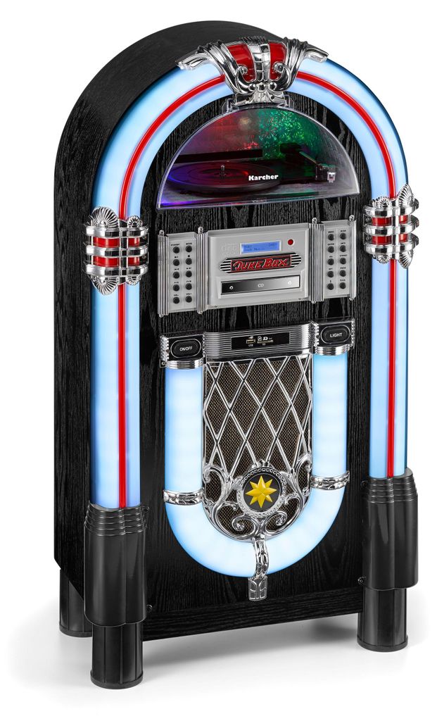 Karcher JB 6608D Jukebox mit Plattenspieler (CD-Player, Produktbild 