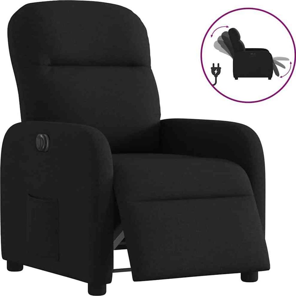 Relaxsessel Elektrisch Schwarz Stoff