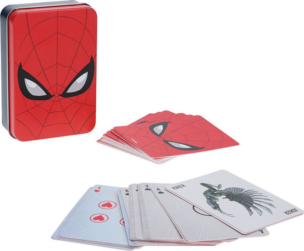 Paladone Spiderman-Sammelkarten aus Blech – offizielles Disney-Produkt, Standard-Spielkartenset mit 54 Karten, Geschenk für Disney-Fans