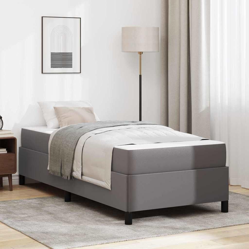 Maison Exclusive - Bettrahmen mit Matratze Grau 100 x 200 cm Stoff
