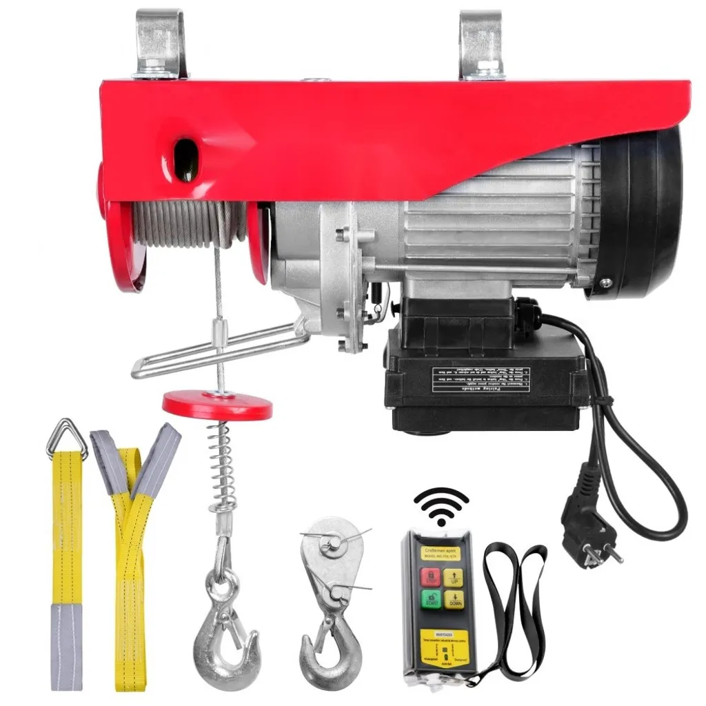 Treuil électrique motorisé 850W charge 200-400 kg avec câble de 12m