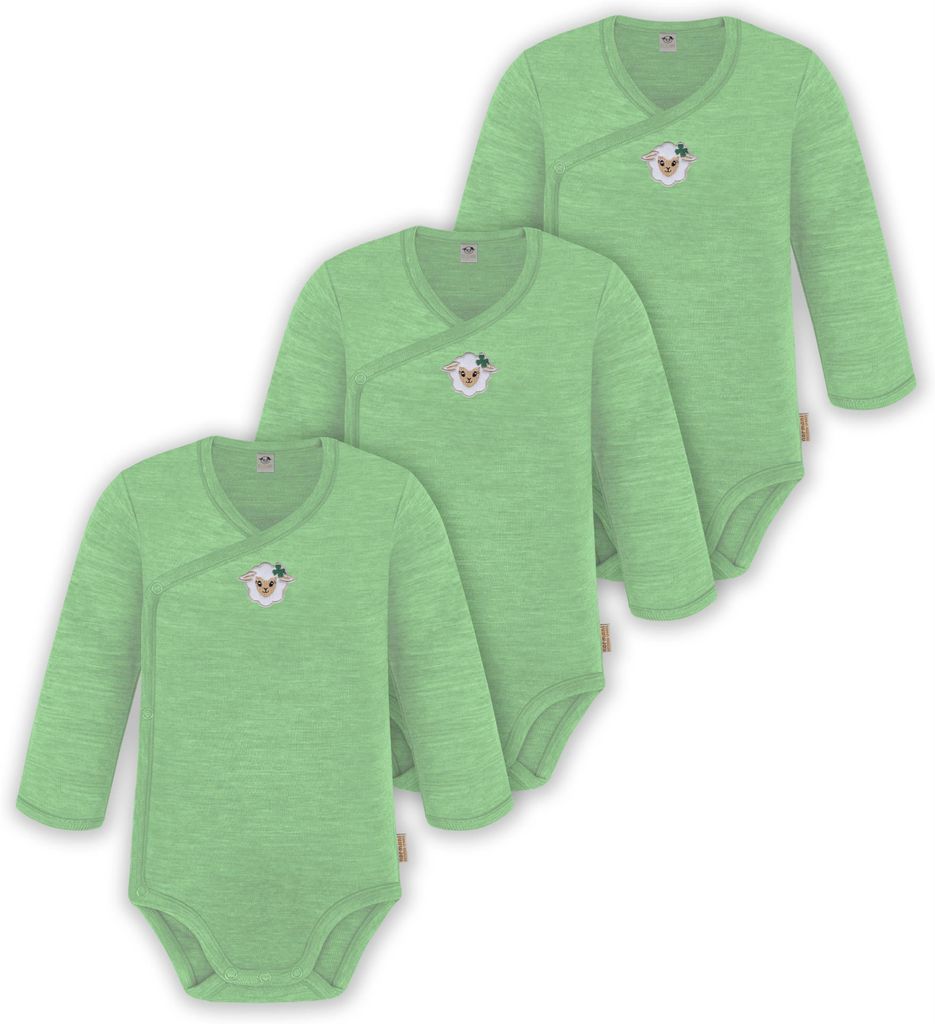 normani 3er Pack Multipack Baby-Body Merino Wickelbody Produktbild 