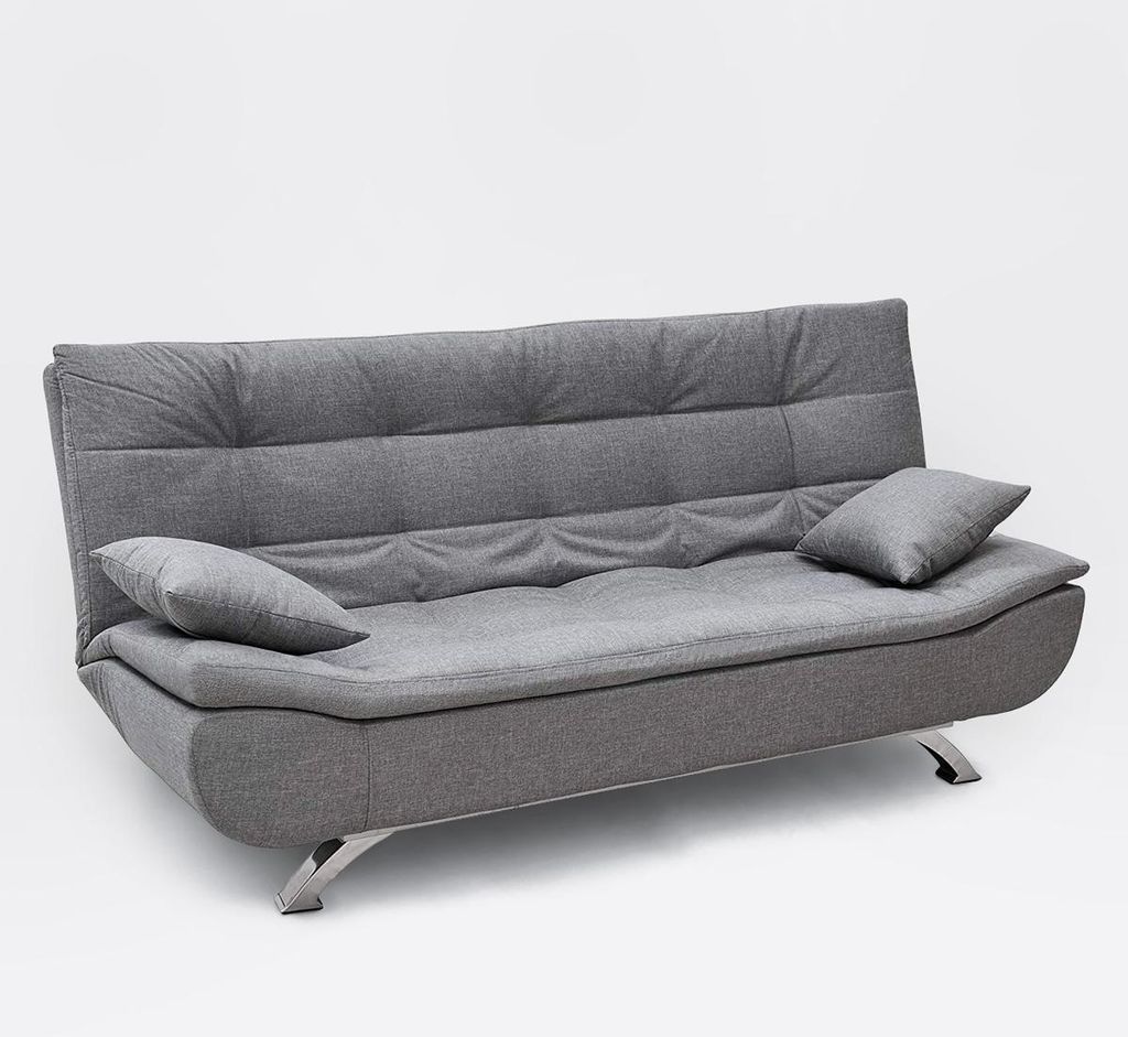 Centenario modernes Design 2-Sitzer Schlafsofa aus Mikrofaser - Grau