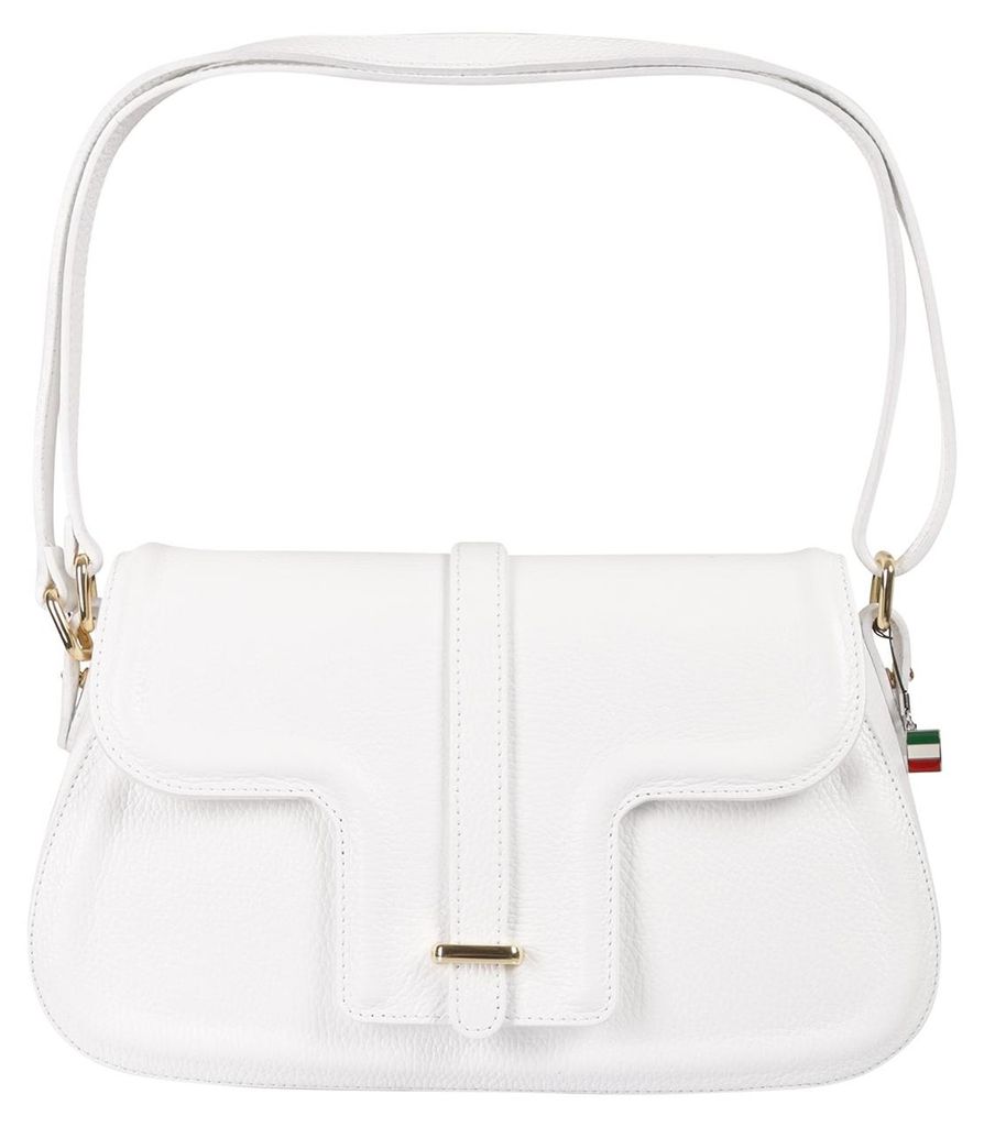 Florence Damen Schultertasche Leder Tasche weiß OTF850W1