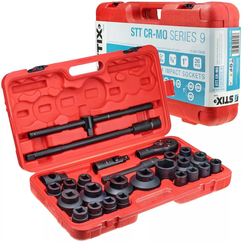 Sada nástrčných klíčů STIX 3/4" 1" CR-MO 26dílná sada Obrázek produktu 