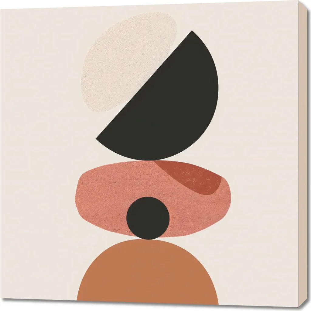 Image 90 x 90 cm Composition équilibrée en Toile Canvas de Qualité