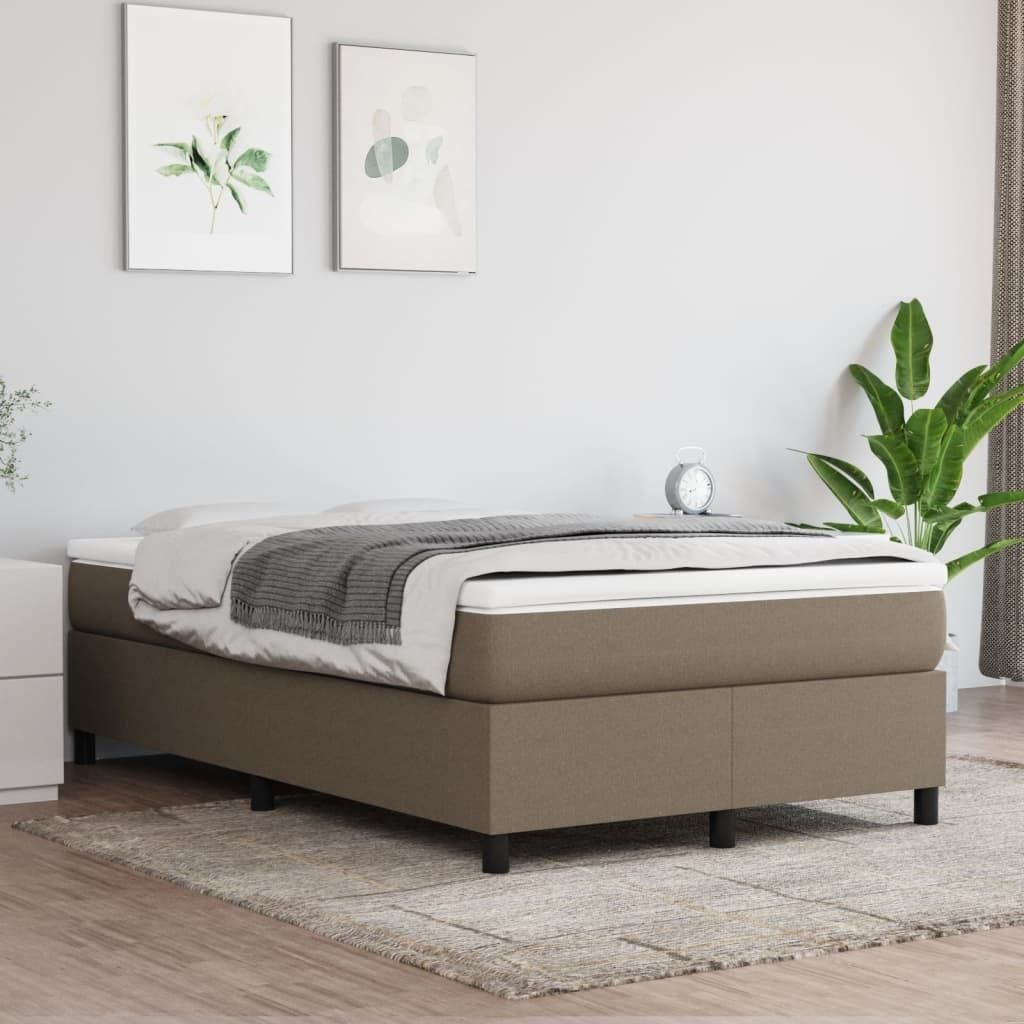 "Rabatt" Boxspring-Bettrahmen 2 Personen - Schlafzimmerbett - Taupe 120x200 cm Stoff - Klassische Betten CC4574