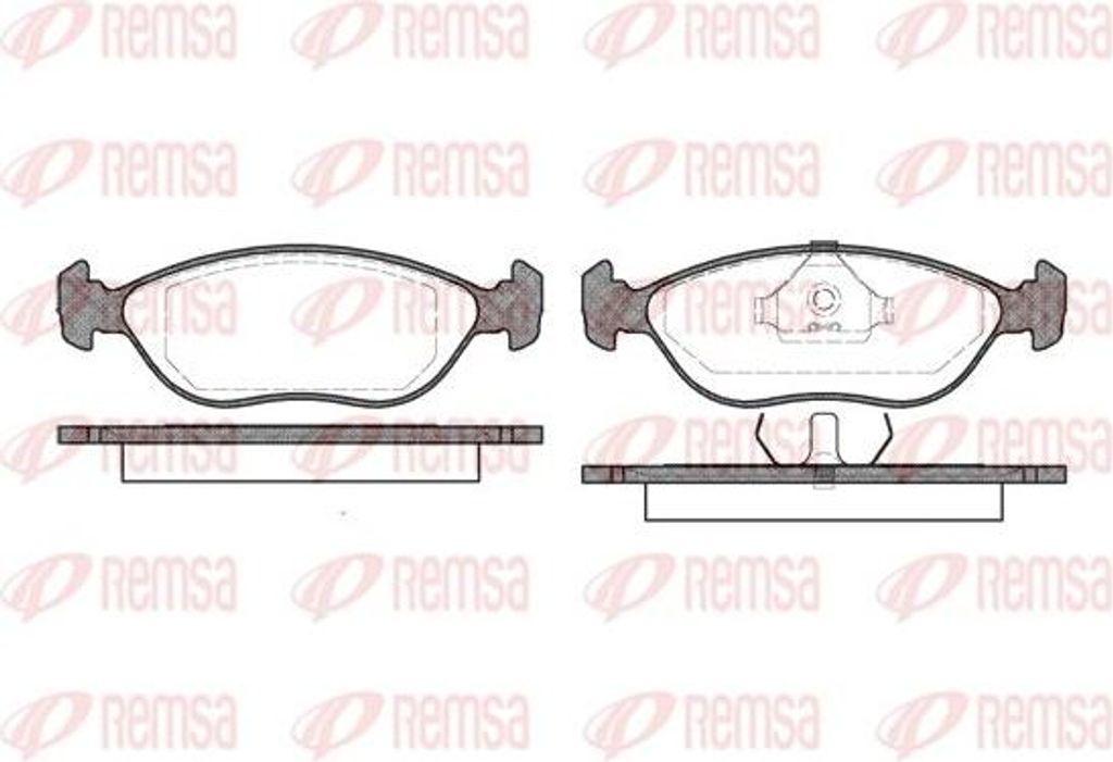 REMSA 0444.00 Bremsbelagsatz, Scheibenbremse OE 33447038 kompatibel mit 440 K, 460 L, 480 E