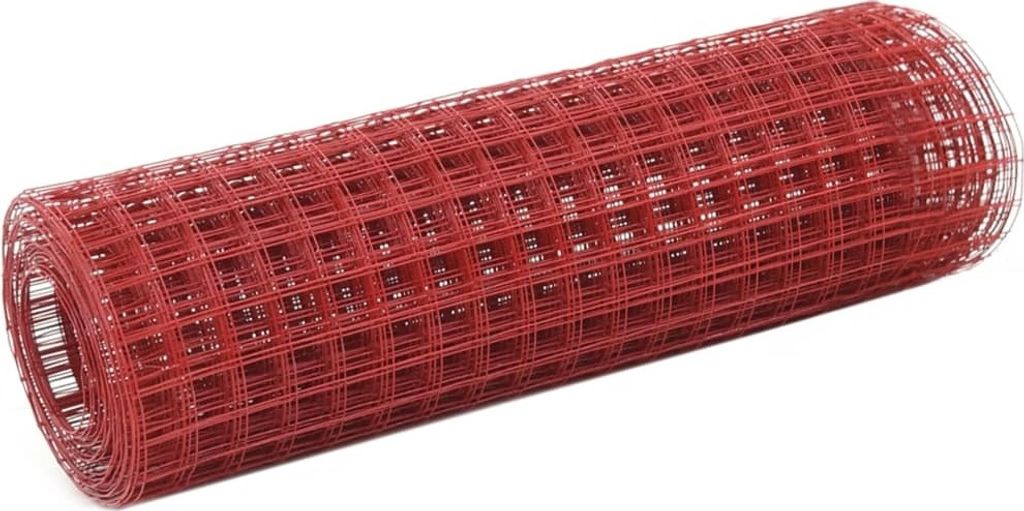 Maison Exclusive - Drahtzaun Stahl mit PVC-Beschichtung 25x0,5 m Rot
