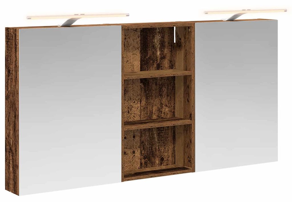 vidaXL Badezimmerschrank-Set 3 pcs 140 x 14,5 x 70 cm Holzwerkstoff